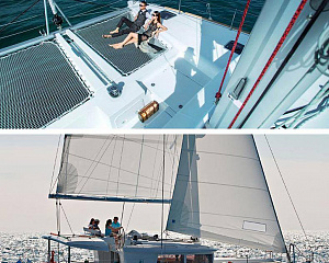 Twin sailing yacht